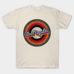 Retro Color Typography Faded Style OneRepublic T-Shirt